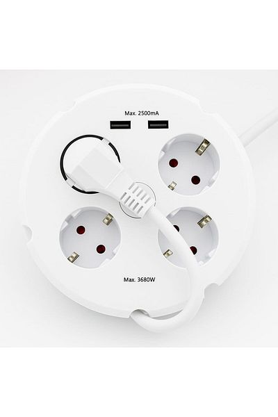 OEM Power Strip with 4 Sockets and 2 USB Ports