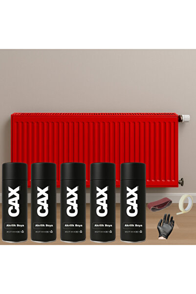 caxcolors 5 ADET ISIYA DAYANIKLI PETEK-KALORİFER-RADYATÖR-KLİMA VERNİKLİ SPREY BOYA SETİ 400 ML