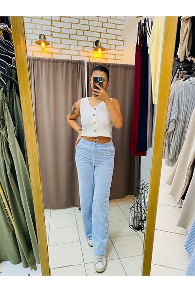 TUBA TOPTAŞ Striped Waterway Summer Trousers
