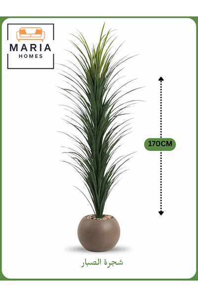 MARIA HOMES Artificial Cactus Tree 170 cm – Indoor Decorative Plant with Brown Pot