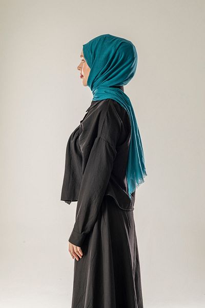 FLEUR SOİE Cotton Shallows Petrol Blue
