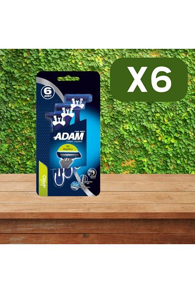 Adam Shaving Razor Three Blades 6Pcs X 6Pcs