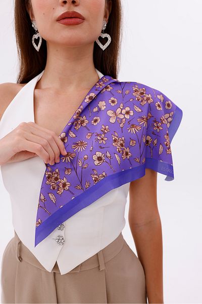 tarzınısec Fular Estascarf Model Roman cu Motiv Floral Mov