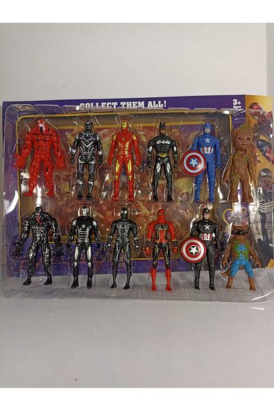 smilechild Avengers Super Heroes 12Pcs Figure Toy Set 10 cm