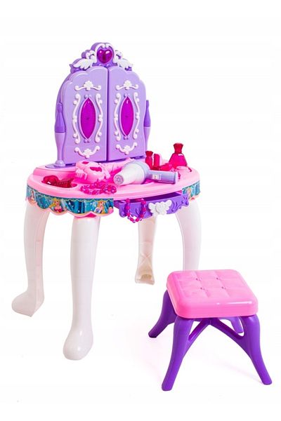 Est Masuta de machiaj pentru fetite, MAGIC MAKE-UP TABLE, cu uscator de par de jucarie functional, telec