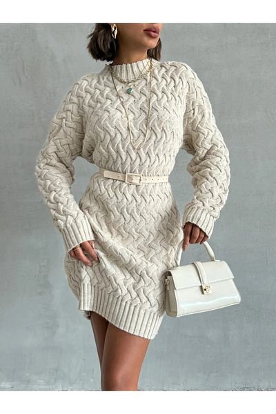 nosia fashion Cross Braided Standard Size Knitwear Tunic