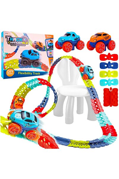 LikeSmart Circuit Flexibil pentru copii "Likesmart Flexy Track", 1 Masinuta c...