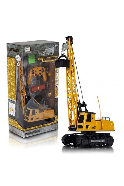 İSP Electric Toy Crawler Crane with Remote Control "ISP LikeSmart Crawler Crane", Led Lights, Sounds
