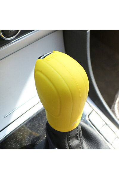 KOÇTAŞ Seat Ateca Dsg Silikon Vites Topuzu Kılıfı Sarı R Logo Sarı