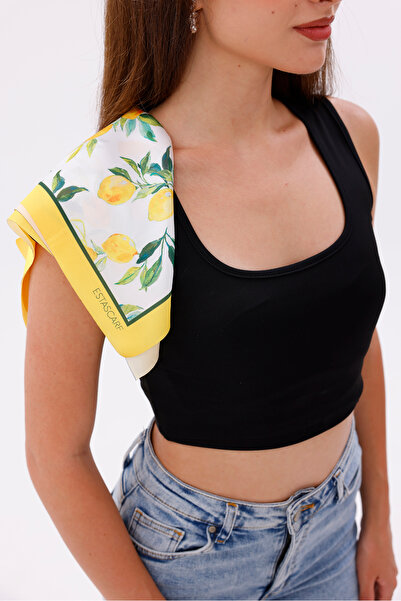 tarzınısec Limon Desenli - Mersin Model Fular Estascarf