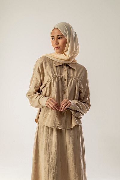 FLEUR SOİE Cotton Shawl Vanilla