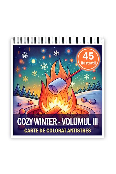 Legendary Gifts Mini coloring book, 45 illustrations Cozy Winter - Volume III, 96 pages