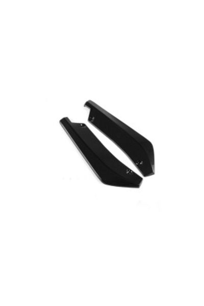 DELUXETUNING Set 2 ornamente prelungire bara spate universala, extensii bara spate, coltare bara spate, negru luc