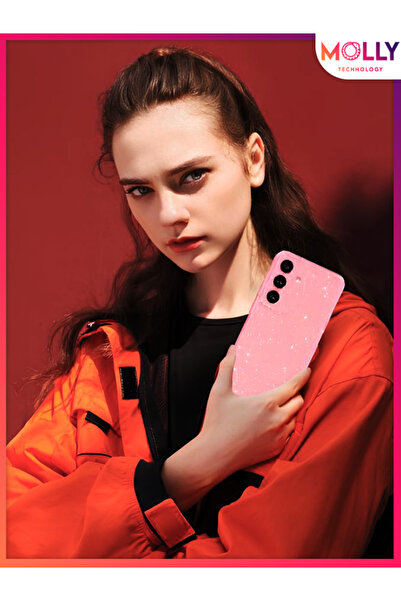 Molly Xiaomi REDMİ NOTE 12 PRO 5G İçin Siyah Berry Simli ve Parıltılı Parlak Silikon Kılıf