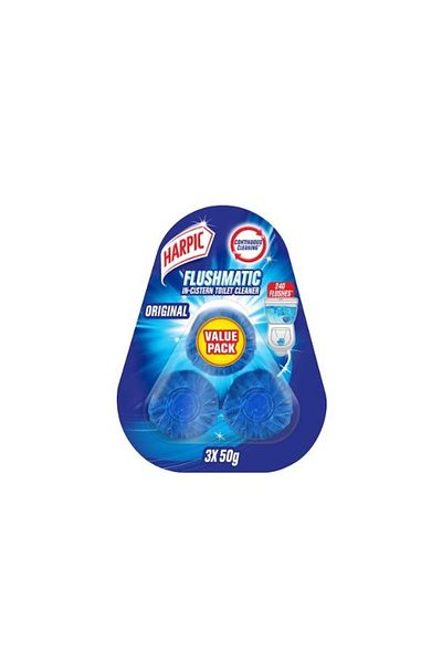 Harpic Flushmatic In-Cistern Toilet Cleaner, 50 g x 3