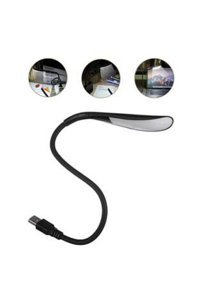 OEM Lampă de citit LED cu lumină albă, flexibilă, neagră, cu USB și variator de intensitate