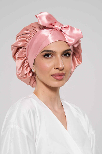 En Privé Bonetă Mulberry din mătase XL – Auriu roz