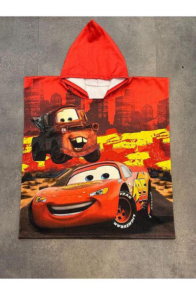 Pukka Boz Lasis Lightning Mcqueen Poncho Towel Beach Clothing