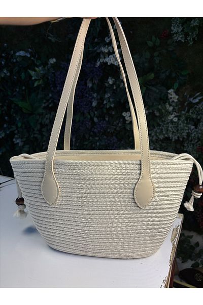 MaVaux Miami Straw Look Special Handle Inner Lined Shoulder Bag