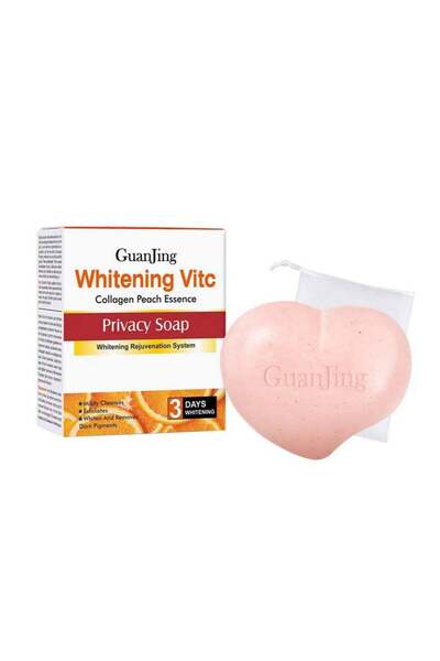 Guanjing صابون تبييض جوانغينغ مع فيتامين سي والكولاجين ومستخلص الخوخ 80 جرام