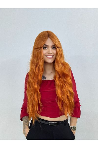 Fenomen Peruk Copper Water Wave Special Vip Wig with Perce