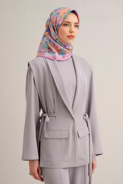 Armine Abstract Pattern Pure Silk Sura Scarf 9300 06