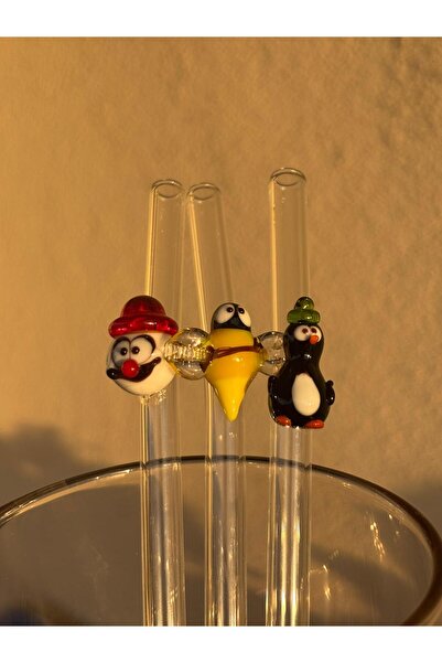 shop 3'lü Cam Pipet Murano Cam Figür Detaylı
