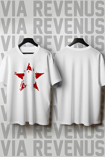 Vordevia Tricou unisex 100% bumbac cu decolteu rotund cu imprimeu Che