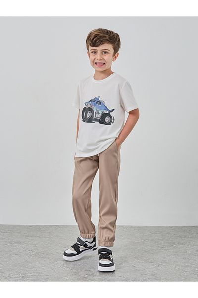 Styli Solid Mid Rise Joggers with Drawstring