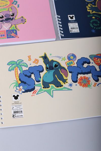 Stitch New Season with Dekomus Licensed Lilo&Stitch "Single" Spiral 17X25 cm 15 Leafs Picture Notebook
