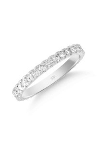 Sandra Ferretti Inel Eternity Aur Alb de 18K cu Diamante Naturale de 0.67 Carate