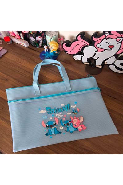 senacacollection Kuromi Stitch Hand Bag File Bag 35X28.5 cm 1Pcs