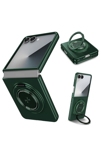 REDz Accessories Husă MagSafe cu inel rotativ pentru Samsung Z Flip7, încărca...