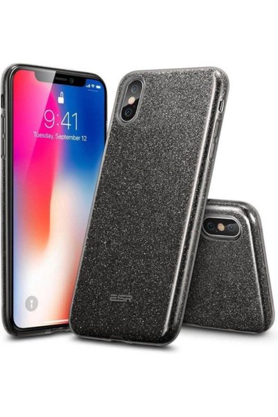 bbtech Shiny Glitter Transparent Silicone Case Compatible with iPhone XS Max