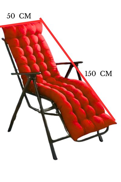 MoMMe Chair Cushion Long Model 50X150 cm Red