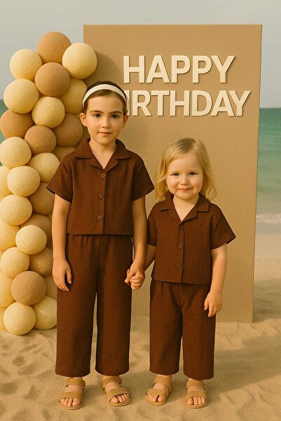 RONYPONY ✨   100% Cotton Muslin Children's Suit – Comfortable and Stylish for Summer