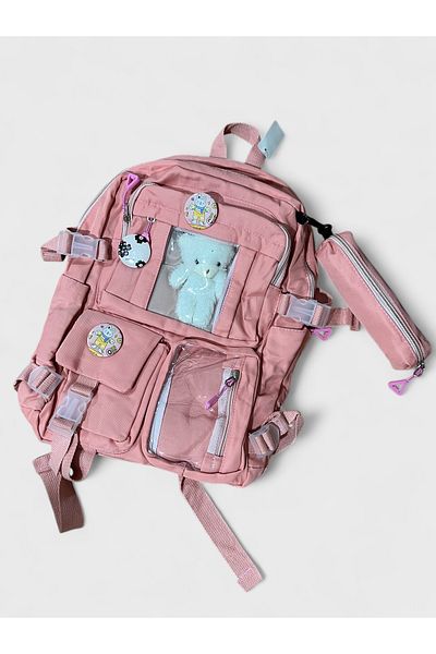 samilon Kawaii Tablet Compartment Durable Oxford College Bag Pen Holder Is a Gift