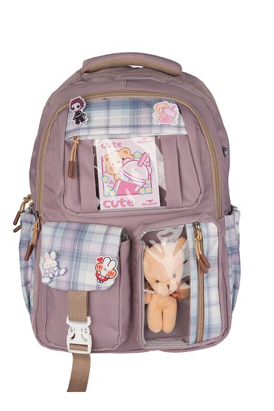 Fiyaka Rlx-1395 Set of 3 Children's Primary School Bag Backpack with Pen Holder and Lunch Bag Gülkurusu