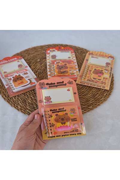 senacacollection Capybara (Kapibara) Notepad and Post It Set 1 Pcs