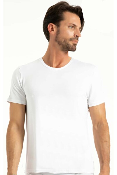 BENALİ 3 Pieces V-Neck Short Sleeve Bamboo Undershirt