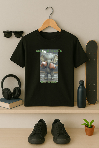 BLITZ ISTANBUL Tricou imprimat pentru băieți și fete „Boxorfil” – Nu încercaț...