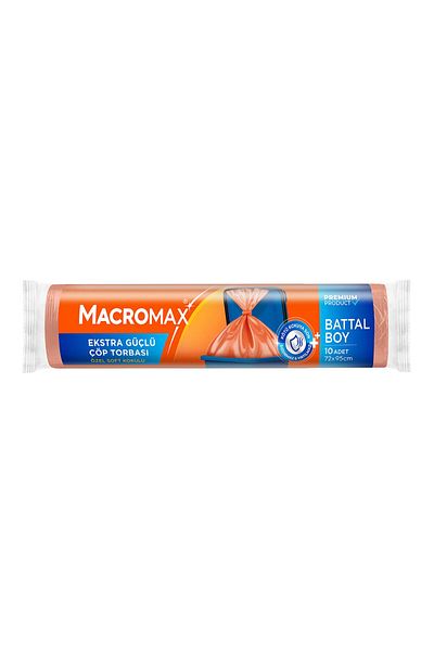 MACROMAX أكياس قمامة قوية للغاية مقاس كبير 10 قطع
