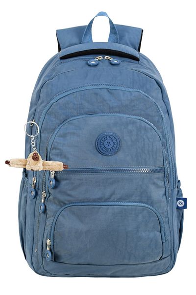 çantamgelsin Set of 2 Luxury Crinkle Fabric High School and Middle School Backpack + Pen Holder, Monkey Keychain Gift