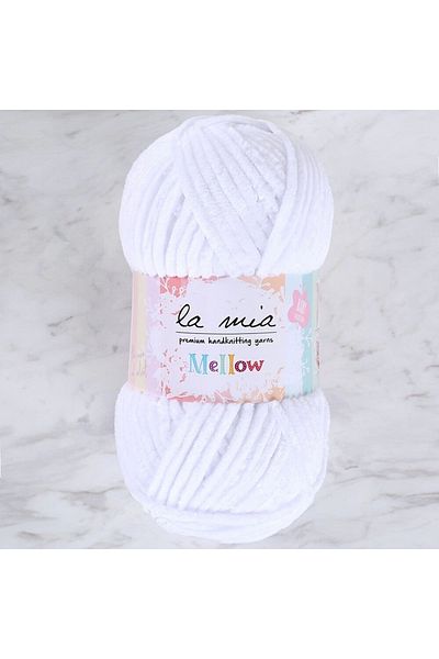 La Mia Yarn La Mia Mellow White Hand Knitting Lanyard - 901 - 34150