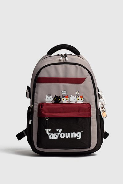 Fiyaka Young 51943 School Backpack Student Daily Travel Holiday Sports Walking Outing Black