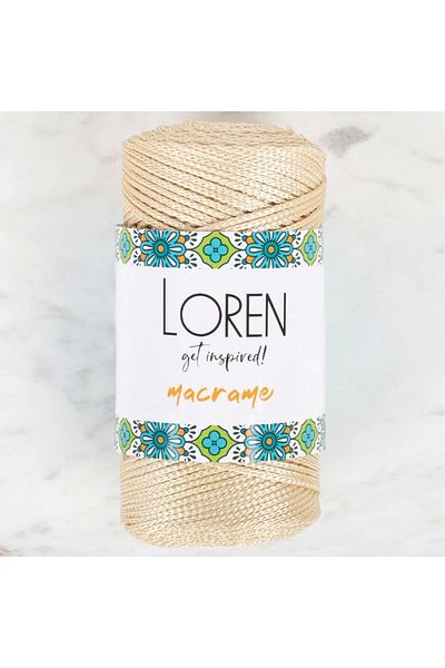 SAVA HOME COLLECTİON Loren Macrame Beige Πλεκτό Χειροποίητο Σχοινί - RM 036 - 34326