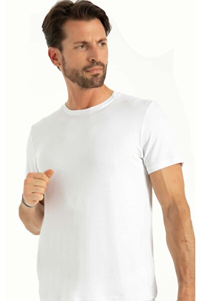 BENALİ 3 Pieces O Neck Bamboo Short Sleeve Undershirt