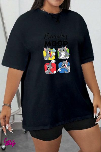 SevMode In Cart 6 and Above Purchases Get 1 T-Shirt as a Gift - Everyday Mood Printed Large Size T-Shirt