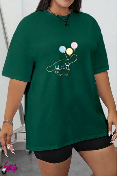 SevMode In the Cart, 1 T-Shirt Is a Gift for Purchases of 5 or More - Cartoon Character Printed Large Size T-Shirt