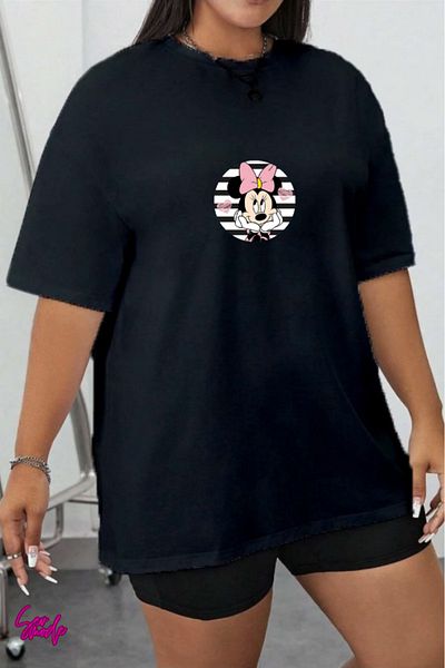 SevMode In the Cart, 1 T-Shirt Is a Gift for Purchases of 5 or More - Cartoon Character Printed Large Size T-Shirt